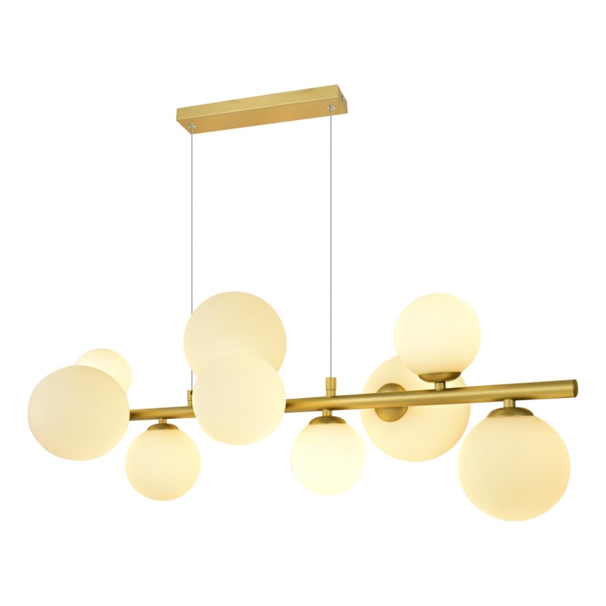 Brilagi - LED Luster na lanku MILLA 10xG9/3W/230V zlatá/biela