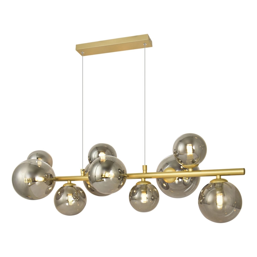 Brilagi - LED Luster na lanku MILLA 10xG9/3W/230V zlatá/dymová