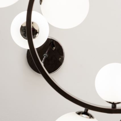 Brilagi - LED luster na lanku MILLA 15xG9/3W/230V čierny chróm/biela