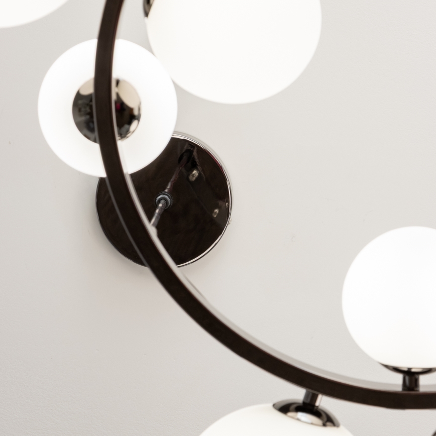 Brilagi - LED luster na lanku MILLA 15xG9/3W/230V čierny chróm/biela