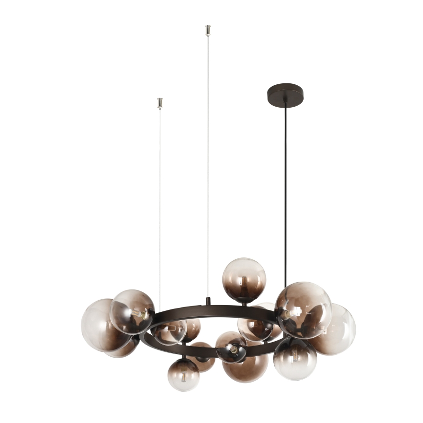 Brilagi - LED luster na lanku MILLA 15xG9/3W/230V hnedá/dymová hnedá