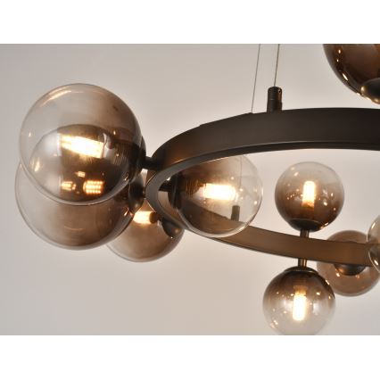 Brilagi - LED luster na lanku MILLA 15xG9/3W/230V hnedá/dymová hnedá