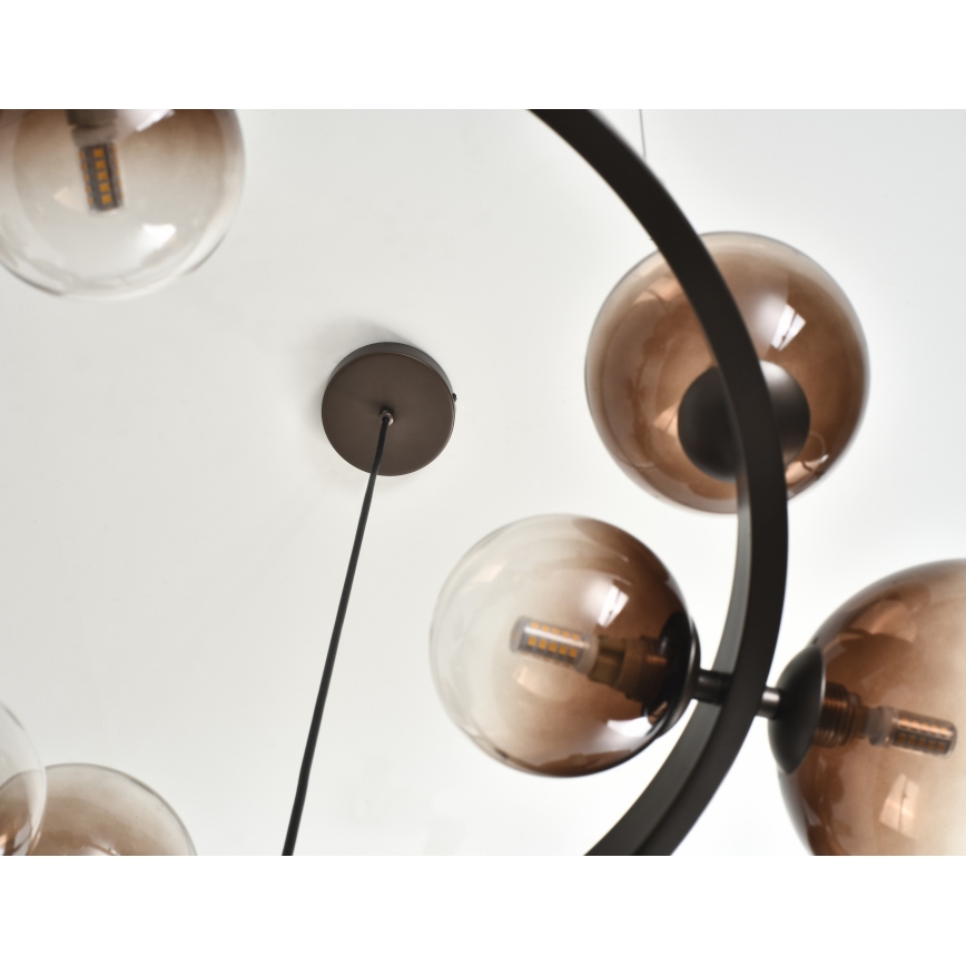 Brilagi - LED luster na lanku MILLA 15xG9/3W/230V hnedá/dymová hnedá