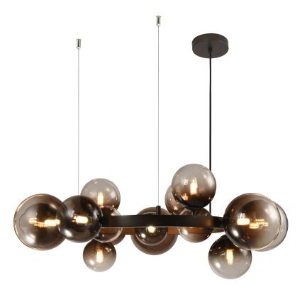 Brilagi - LED luster na lanku MILLA 15xG9/3W/230V hnedá/dymová hnedá
