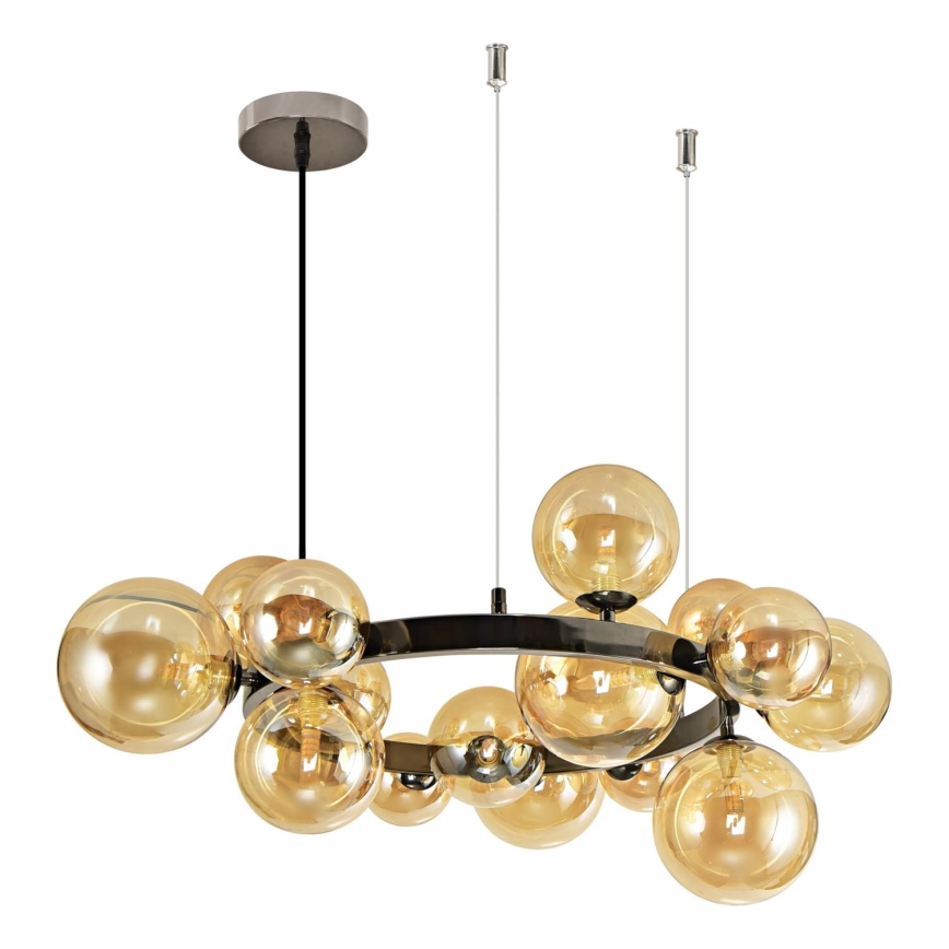 Brilagi - LED Luster na lanku MILLA 15xG9/3W/230V lesklý chróm/zlatá