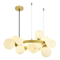 Brilagi - LED Luster na lanku MILLA 15xG9/3W/230V zlatá/biela