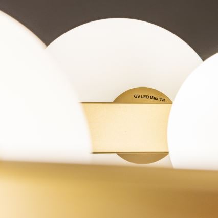 Brilagi - LED Luster na lanku MILLA 15xG9/3W/230V zlatá/biela