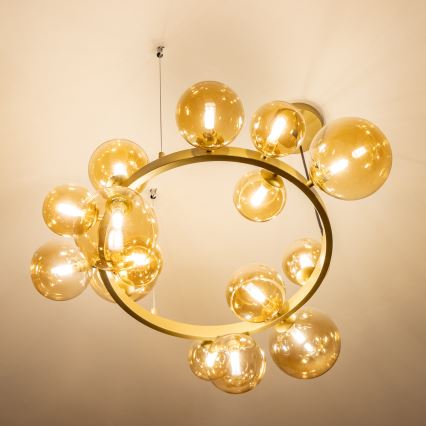 Brilagi - LED Luster na lanku MILLA 15xG9/3W/230V zlatá