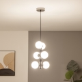 Brilagi - LED luster na lanku MILLA 6xG9/3W/230V čierny chróm/biela