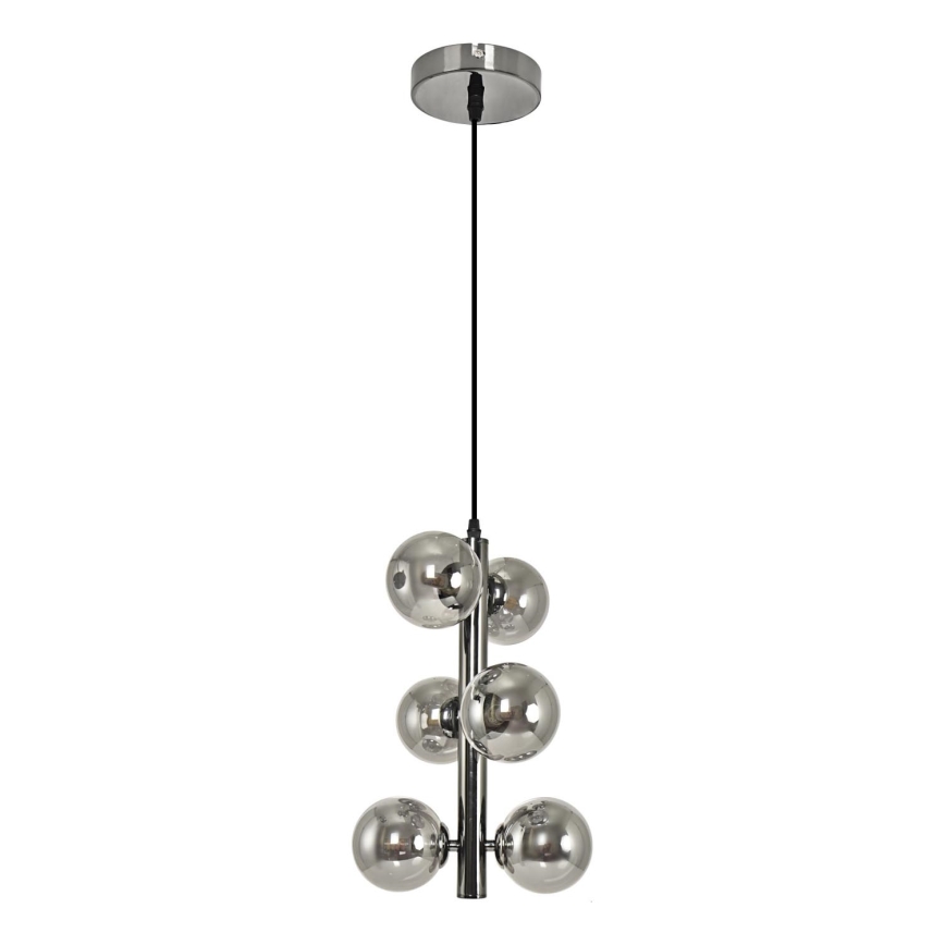 Brilagi - LED Luster na lanku MILLA 6xG9/3W/230V lesklý chróm/dymová