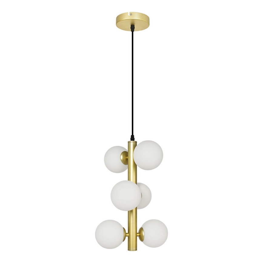 Brilagi - LED Luster na lanku MILLA 6xG9/3W/230V zlatá/biela