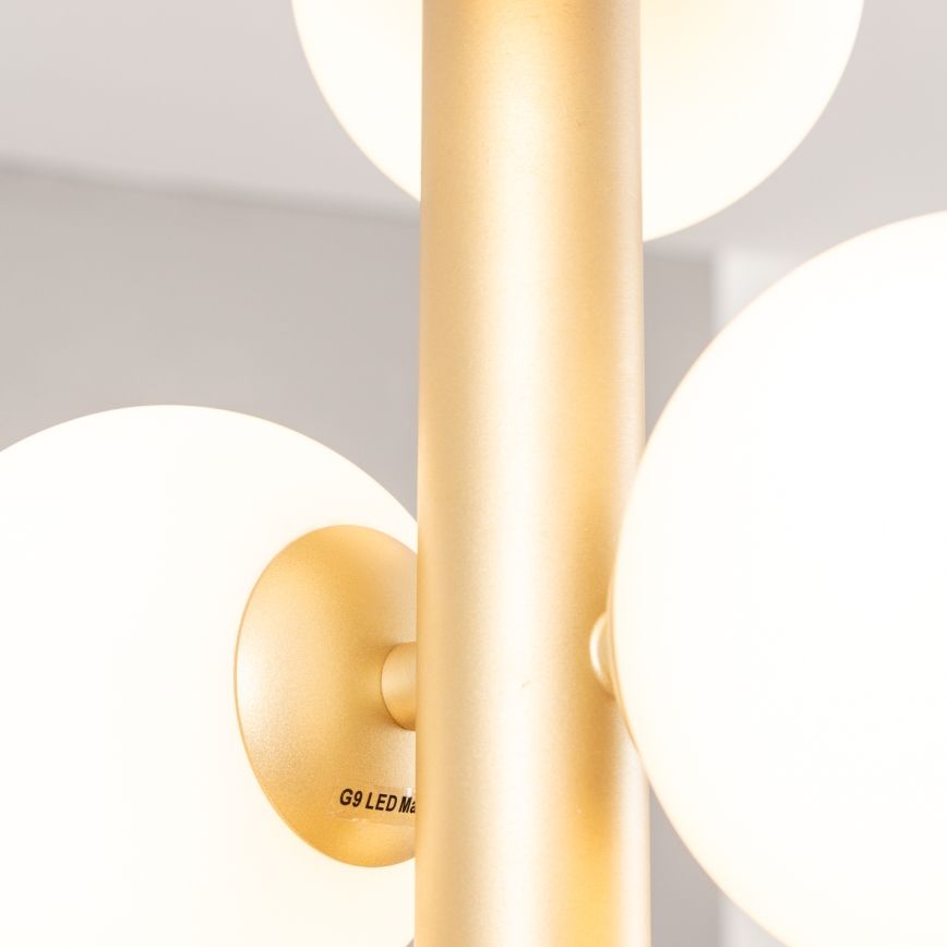 Brilagi - LED Luster na lanku MILLA 6xG9/3W/230V zlatá/biela