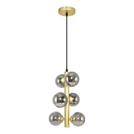 Brilagi - LED Luster na lanku MILLA 6xG9/3W/230V zlatá/dymová