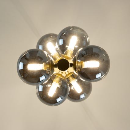 Brilagi - LED Luster na lanku MILLA 6xG9/3W/230V zlatá/dymová