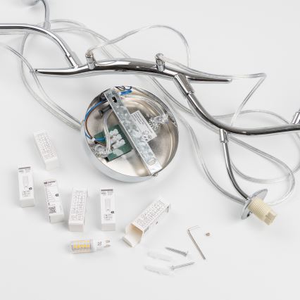 Brilagi - LED Luster na lanku MISTEL 6xG9/3W/230V lesklý chróm/dymová