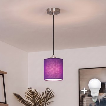 Brilagi - LED luster na lanku NUBILA 1xE27/60W/230V pr. 14 cm čierna/fialová