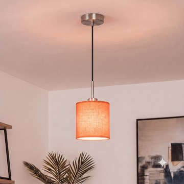 Brilagi - LED luster na lanku NUBILA 1xE27/60W/230V pr. 14 cm čierna/oranžová
