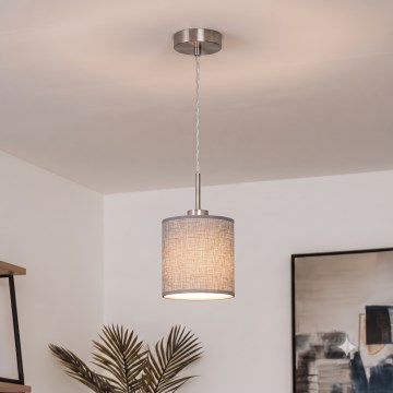 Brilagi - LED luster na lanku NUBILA 1xE27/60W/230V pr. 14 cm sivá