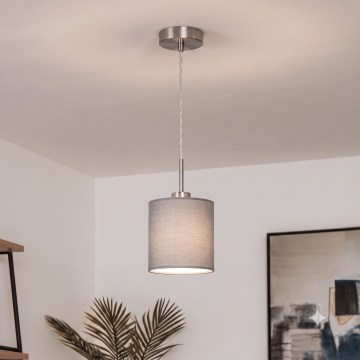 Brilagi - LED luster na lanku NUBILA 1xE27/60W/230V pr. 14 cm svetlosivá
