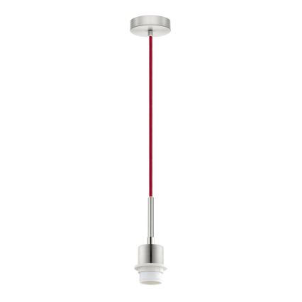 Brilagi - LED luster na lanku NUBILA 1xE27/60W/230V priemer 14 cm červená/svetlosivá