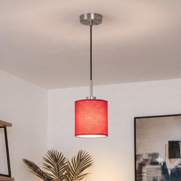 Brilagi - LED luster na lanku NUBILA 1xE27/60W/230V priemer 14 cm čierna/červená