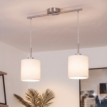 Brilagi - LED luster na lanku NUBILA 2xE27/60W/230V biely
