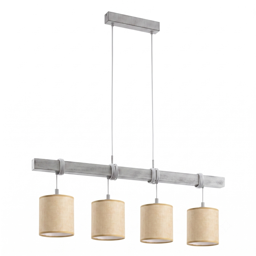 BRILAGI - LED luster na lanku NUBILA 4xE27/60W/230V šedá/svetlohnedá