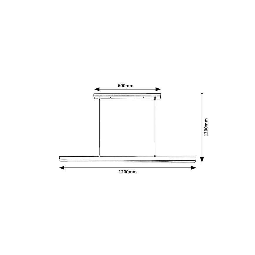BRILAGI - LED luster na lanku PAXIS LED/30W/230V 120 cm čierny