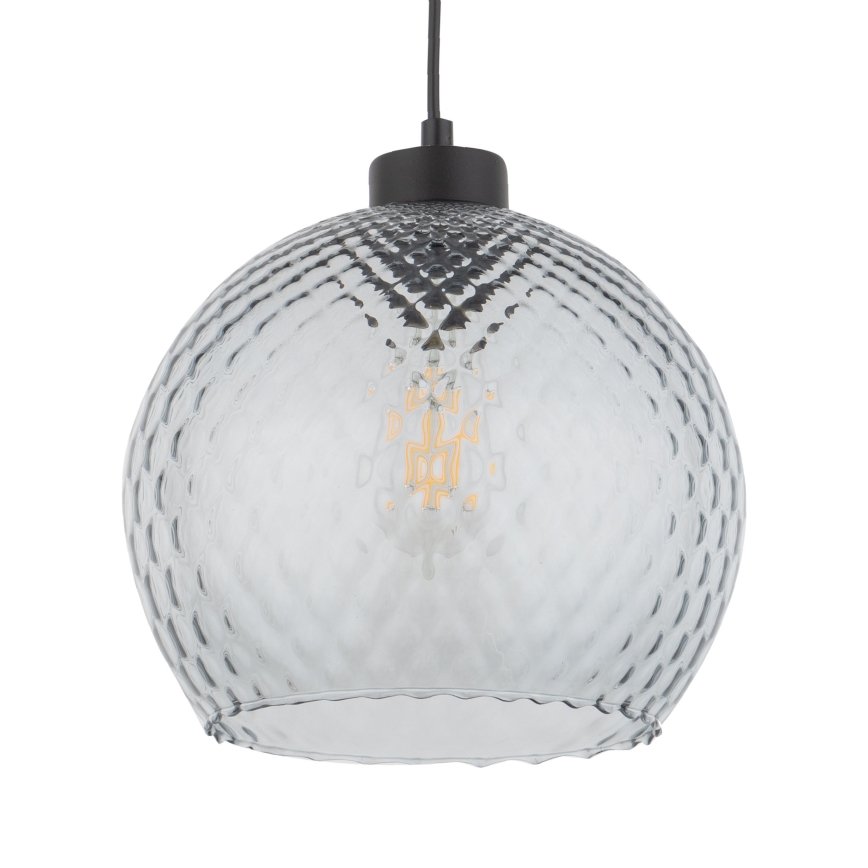 BRILAGI - LED luster na lanku RETRO GLASS 2xE27/60W/230V matný chróm/dymová sivá