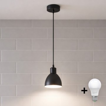 Brilagi - LED luster na lanku RIDDY 1xE27/60W/230V čierna