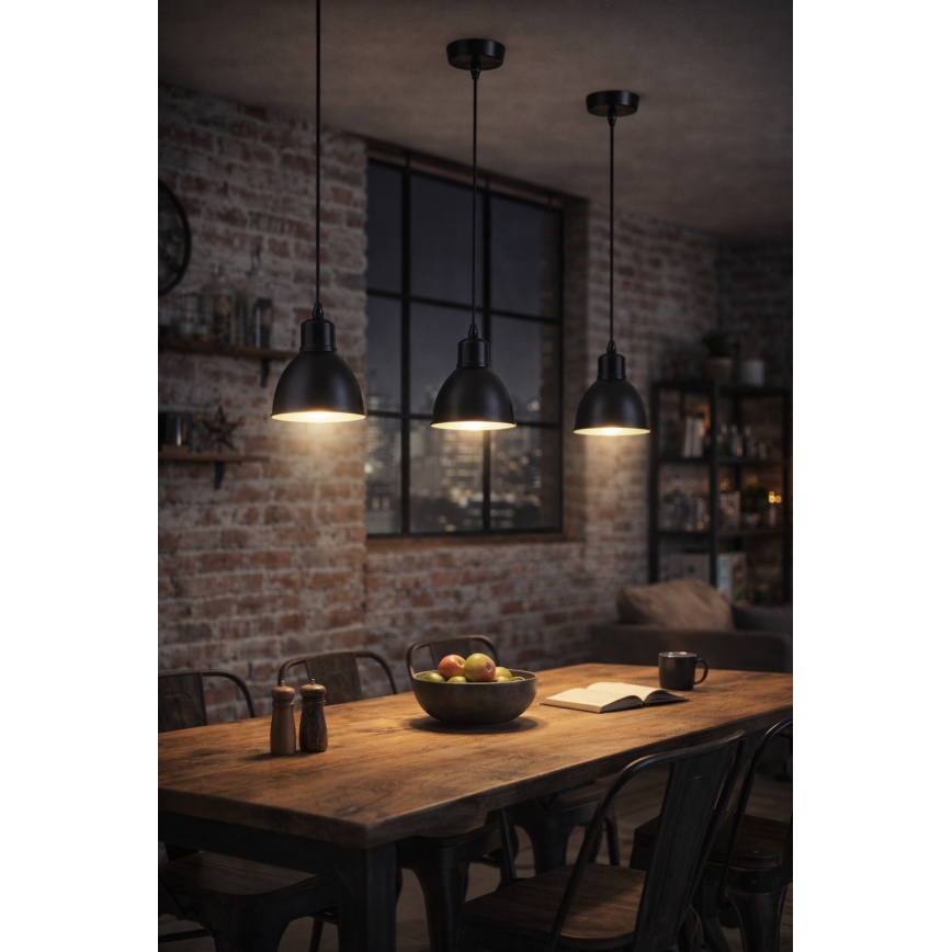 Brilagi - LED luster na lanku RIDDY 1xE27/60W/230V čierna