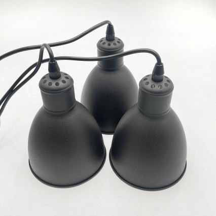 Brilagi - LED luster na lanku RIDDY 3xE27/60W/230V čierna