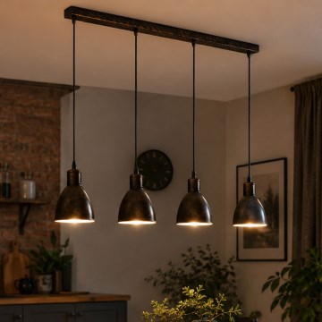 Brilagi - LED luster na lanku RIDDY 4xE27/60W/230V medená/patina