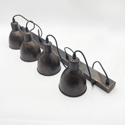 Brilagi - LED luster na lanku RIDDY 4xE27/60W/230V medená/patina