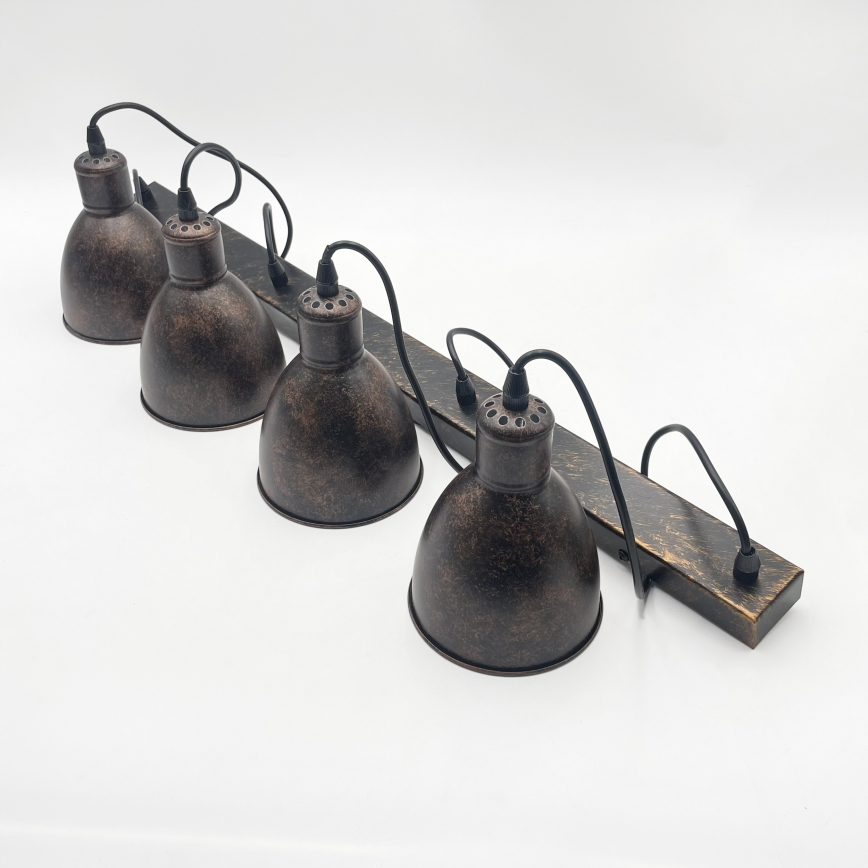 Brilagi - LED luster na lanku RIDDY 4xE27/60W/230V medená/patina