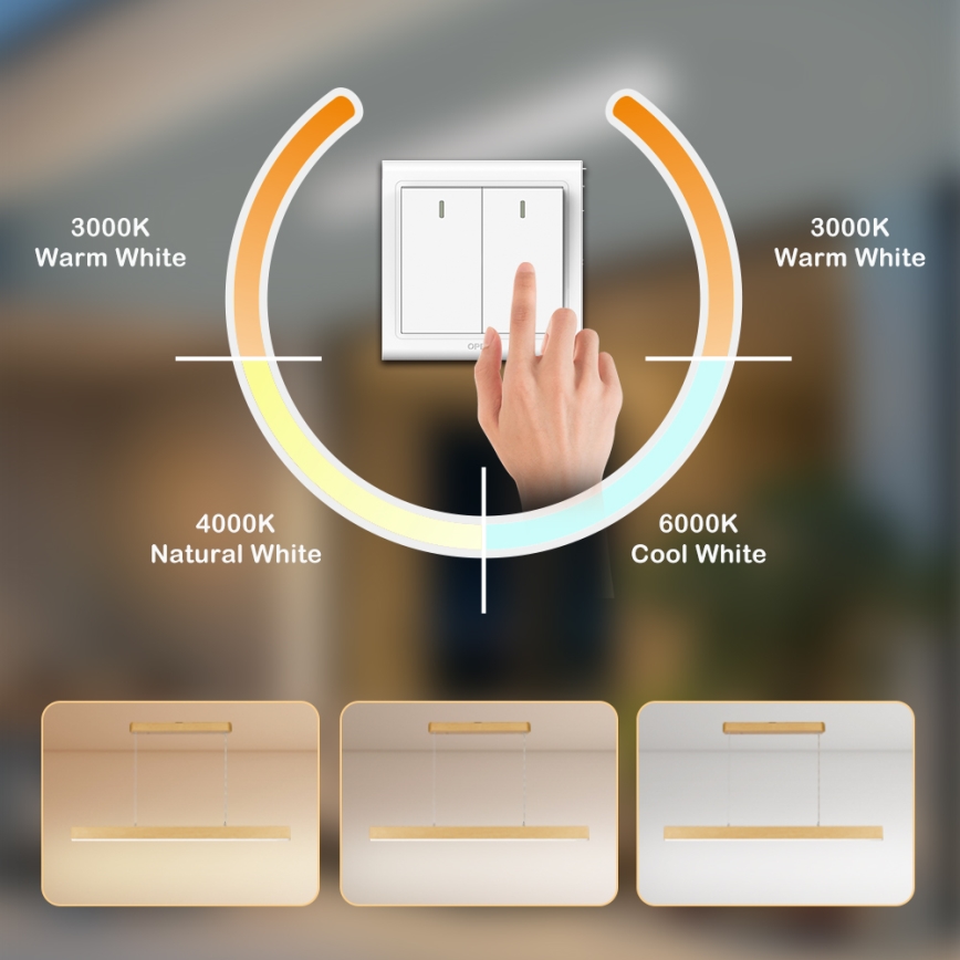 Brilagi - LED luster na lanku SLEEKLINE LED/40W/230V 3000/4500/6000K dubový dekor