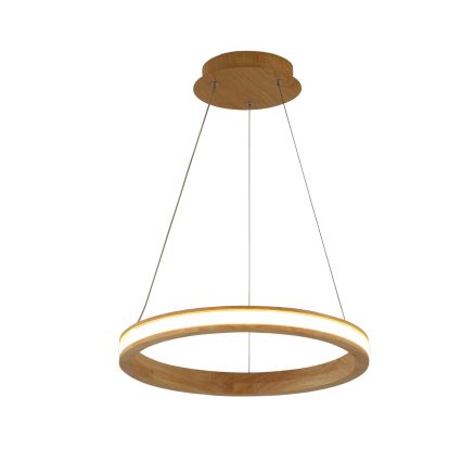 Brilagi - LED luster na lanku UMEA WOOD LED/30W/230V Ø 40 cm kaučukové drevo