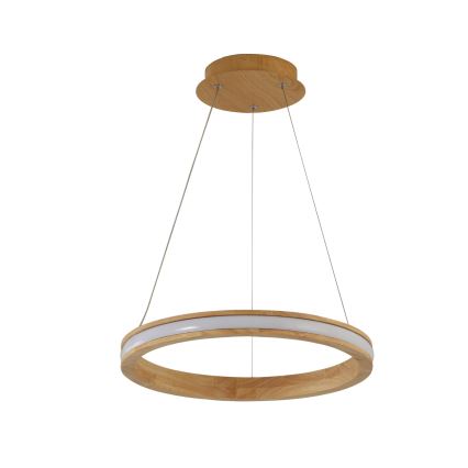 Brilagi - LED luster na lanku UMEA WOOD LED/30W/230V Ø 40 cm kaučukové drevo