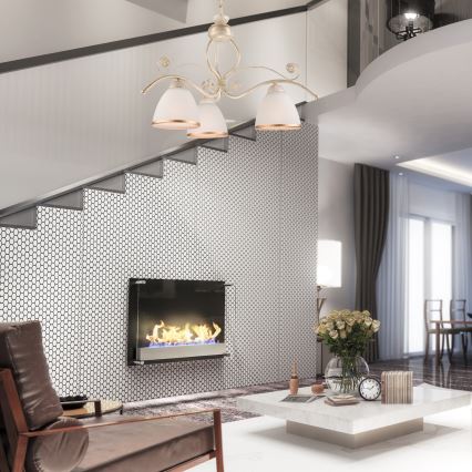 Brilagi - LED luster na reťazi ANTICO 3xE27/60W/230V 3000K biela patina