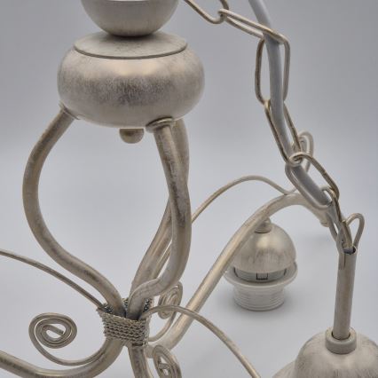 Brilagi - LED luster na reťazi ANTICO 3xE27/60W/230V 3000K biela patina