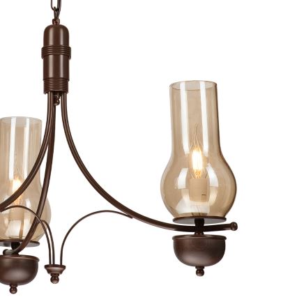 Brilagi - LED luster na reťazi COTTAGE 3xE14/40W/230V buk/hnedá/dymová béžová