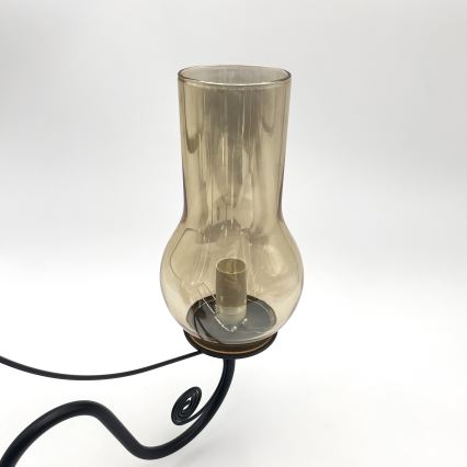 Brilagi - LED Luster na reťazi COTTAGE 3xE14/40W/230V čierna/hnedá