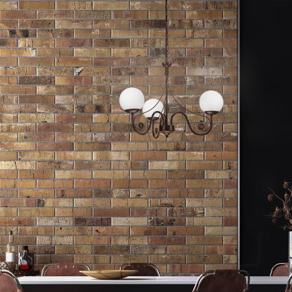 Brilagi - LED Luster na reťazi COTTAGE 3xG9/40W/230V hnedá/biela