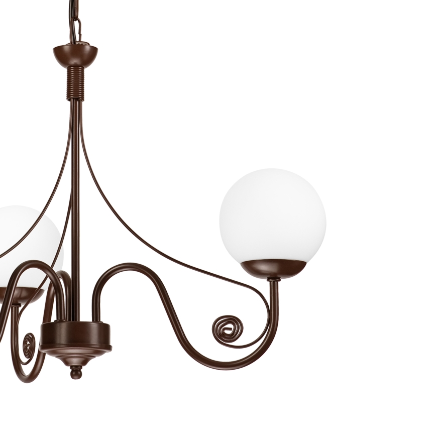 Brilagi - LED Luster na reťazi COTTAGE 3xG9/40W/230V hnedá/biela