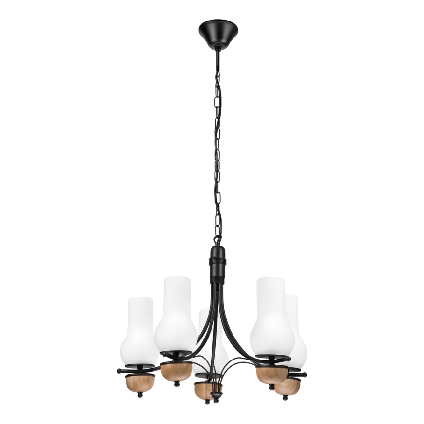 Brilagi - LED Luster na reťazi COTTAGE 5xE14/40W/230V buk/biela