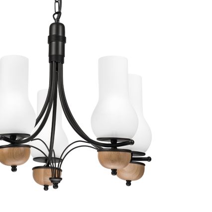 Brilagi - LED Luster na reťazi COTTAGE 5xE14/40W/230V buk/biela