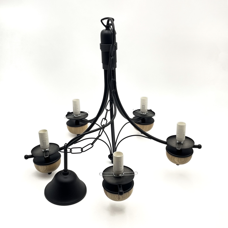 Brilagi - LED Luster na reťazi COTTAGE 5xE14/40W/230V buk/biela