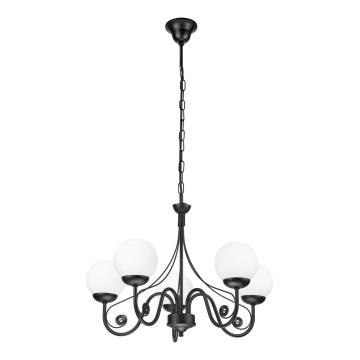 Brilagi - LED Luster na reťazi COTTAGE 5xG9/40W/230V čierna/biela