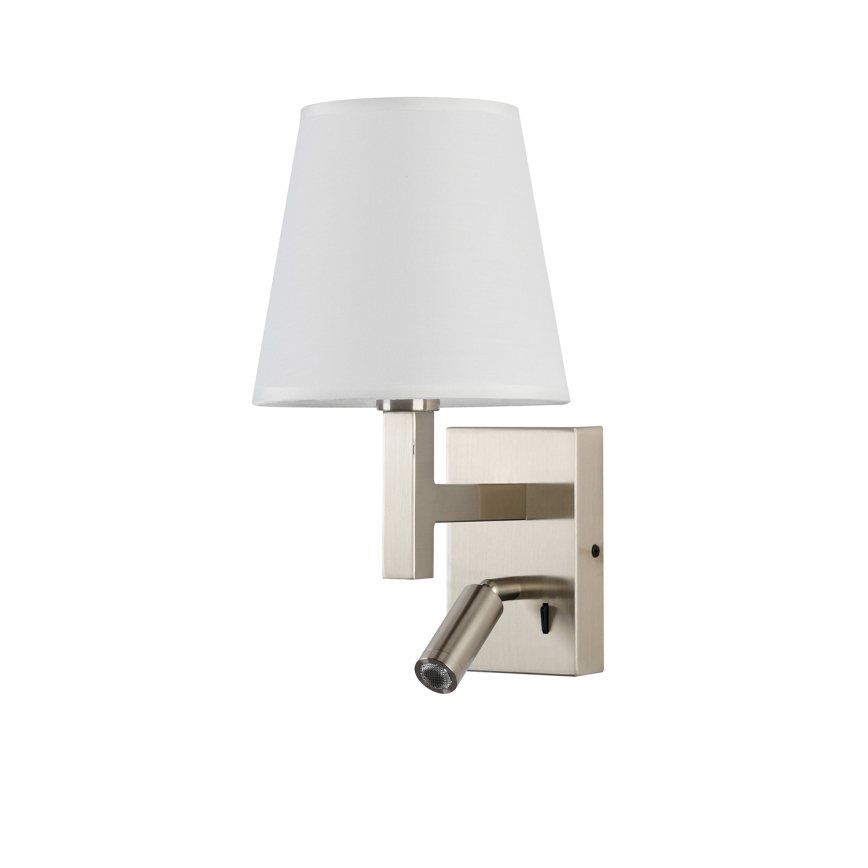 Brilagi - LED Nástenná lampa DEYA 1xE14/40W/230V + LED/3W biela/matný chróm