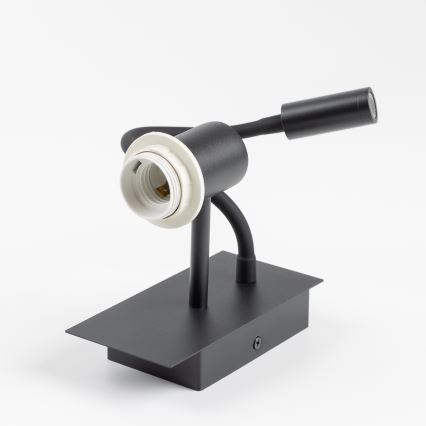 Brilagi - LED Flexibilná nástenná lampa NUBILA 1xE27/25W/230V + LED/3W čierna/šedá